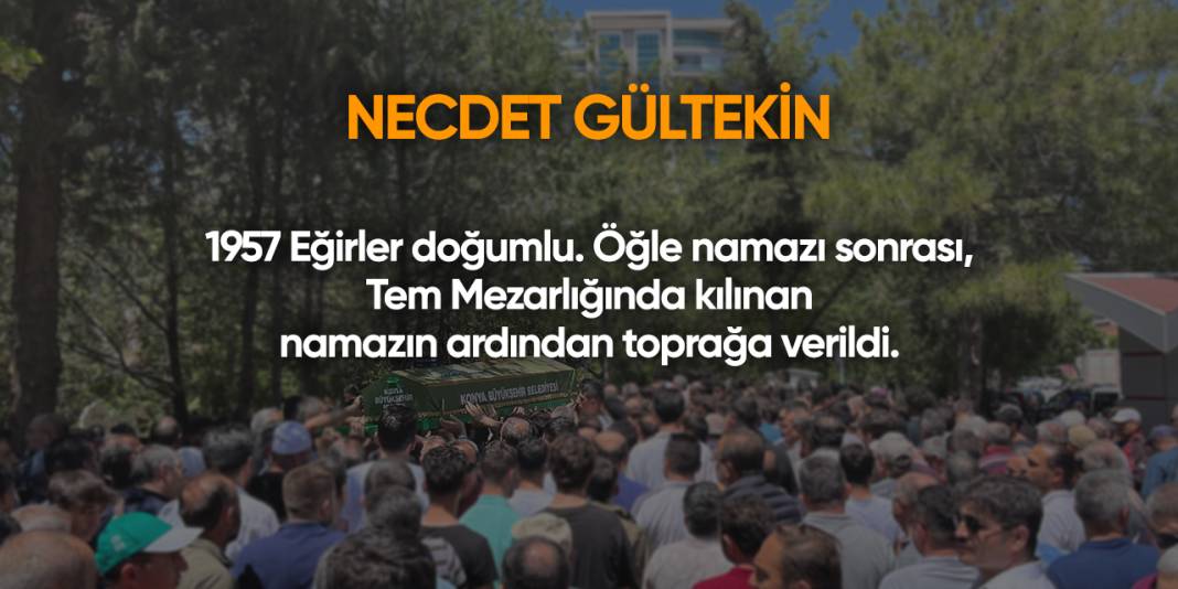 Konya'da bugün vefat edenler | 6 Şubat 2025 16